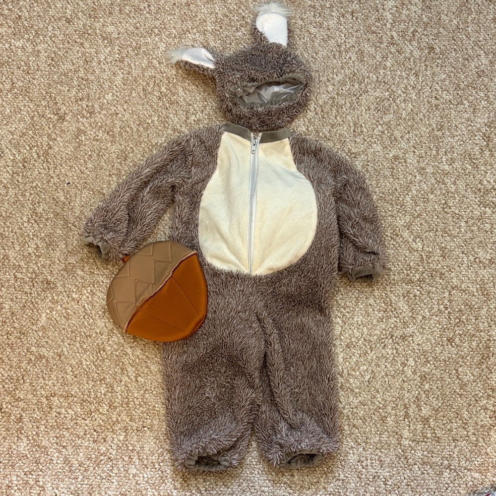 Adorable Squirrel Costume with Acorn Accessory - 3 or 4 T